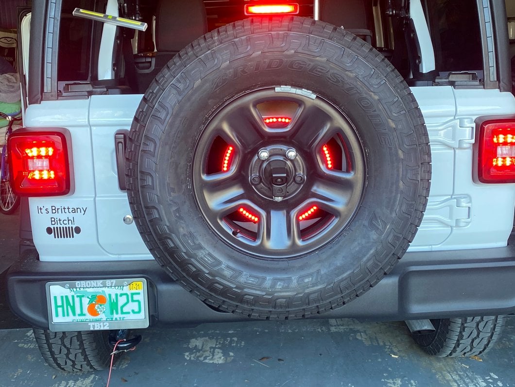 Raxiom LED Tail Lights; Black Housing; Red Lens (18-25 Jeep Wrangler JL w/ Factory Halogen Tail Lights & w/o Blind Spot Detection)