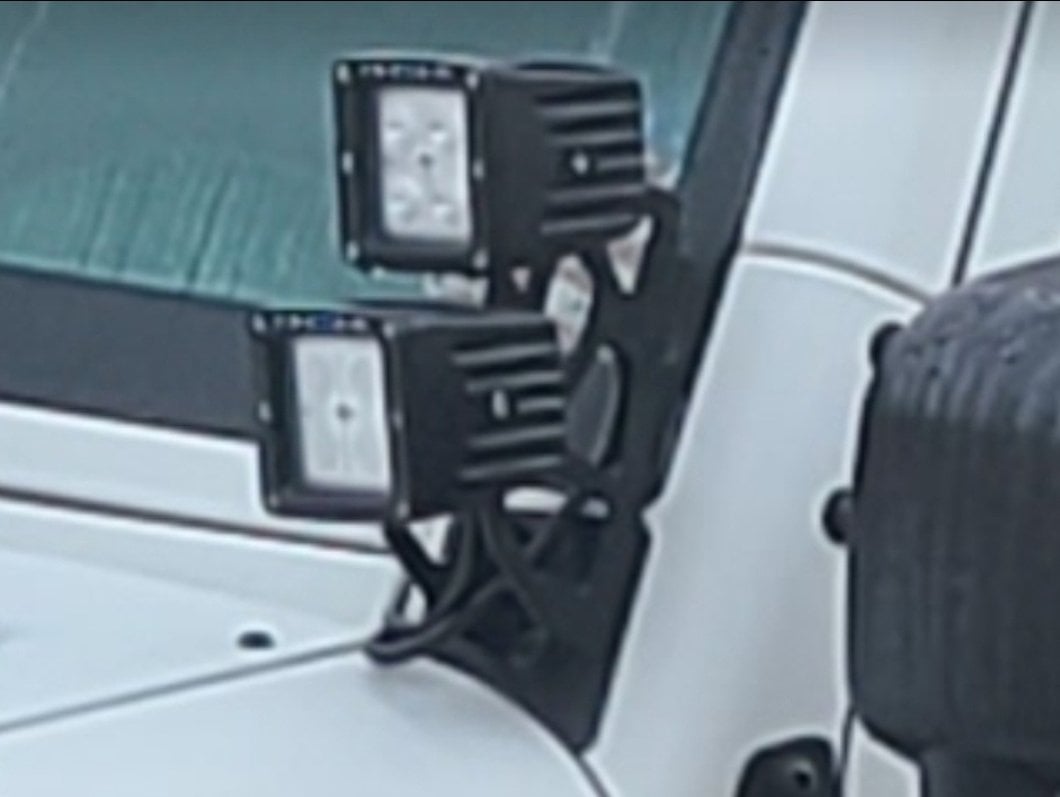 Raxiom 3-Inch Square 4-LED Off Road Light; Spot Beam (Universal; Some Adaptation May Be Required)