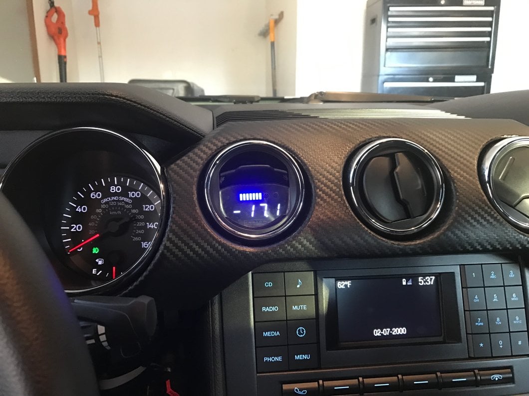 Raxiom Vent Integrated OBD2 Multi-Gauge with Vent Housing (15-23 Mustang)