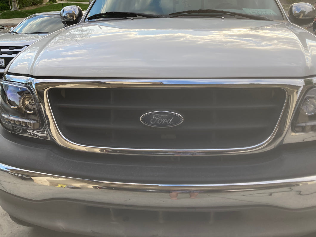 Raxiom LED Halo Projector Headlights; Black Housing; Clear Lens (97-03 F-150)