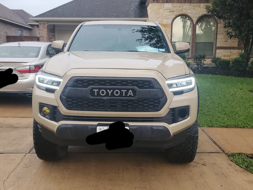 Raxiom LED Headlights; Black Housing; Clear Lens (16-23 Tacoma w/ Factory Halogen DRL)