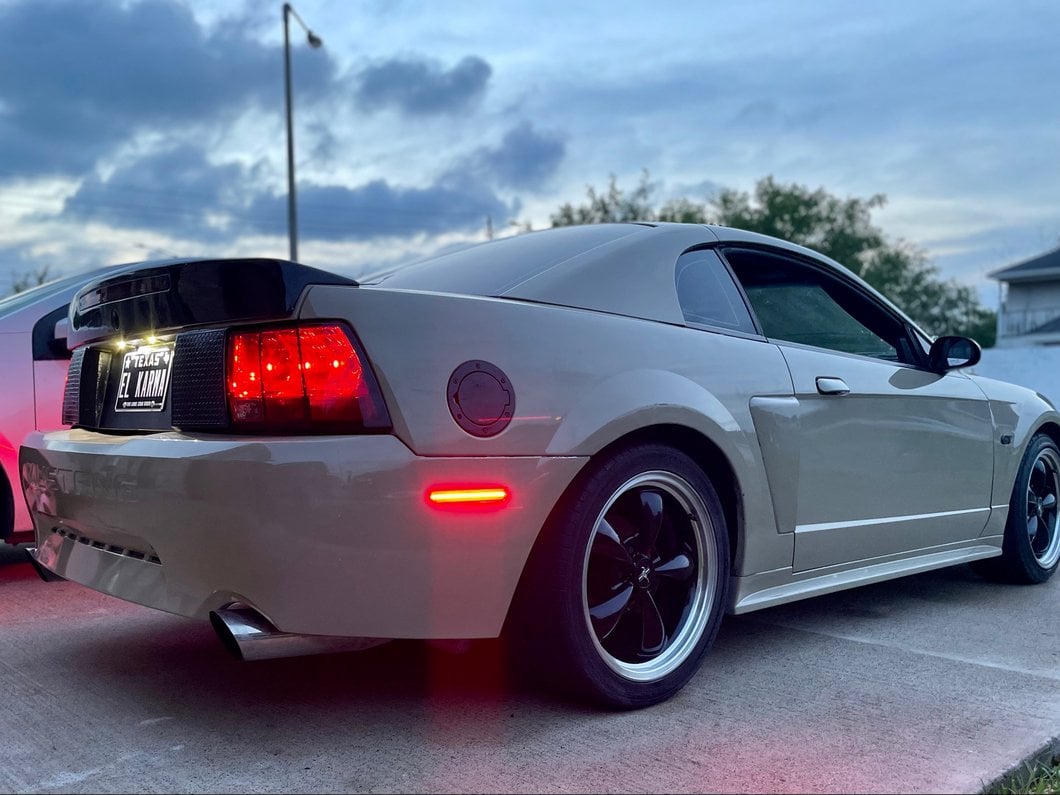 Raxiom Axial Series LED Rear Side Marker Lights; Red (99-04 Mustang)