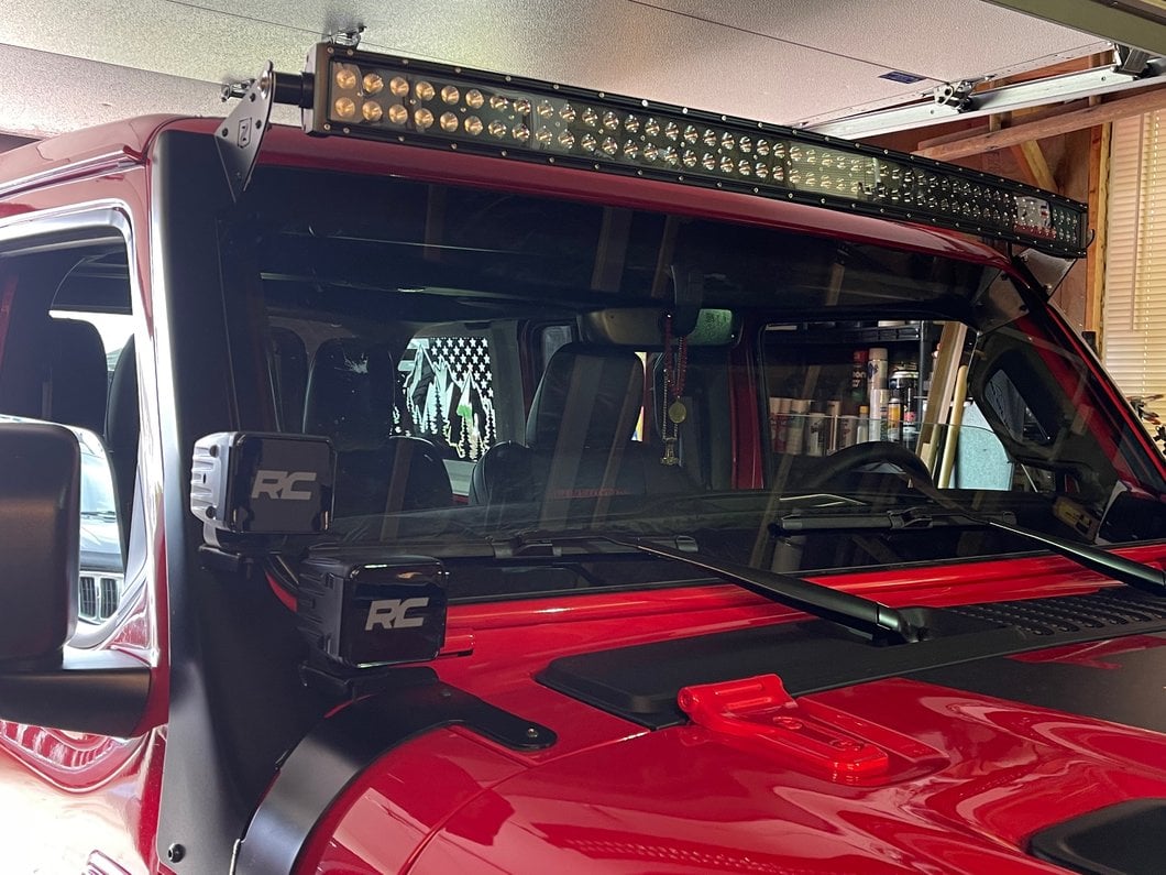 Raxiom 50-Inch Curved Dual Row LED Light Bar; Flood/Spot Combo Beam (Universal; Some Adaptation May Be Required)