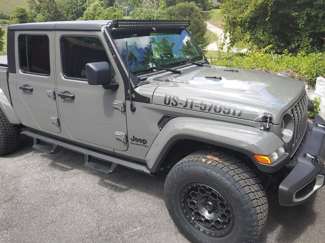 Raxiom 52-Inch Dual Row LED Light Bar with Windshield Mounting Brackets (20-25 Jeep Gladiator JT, Excluding Mojave)