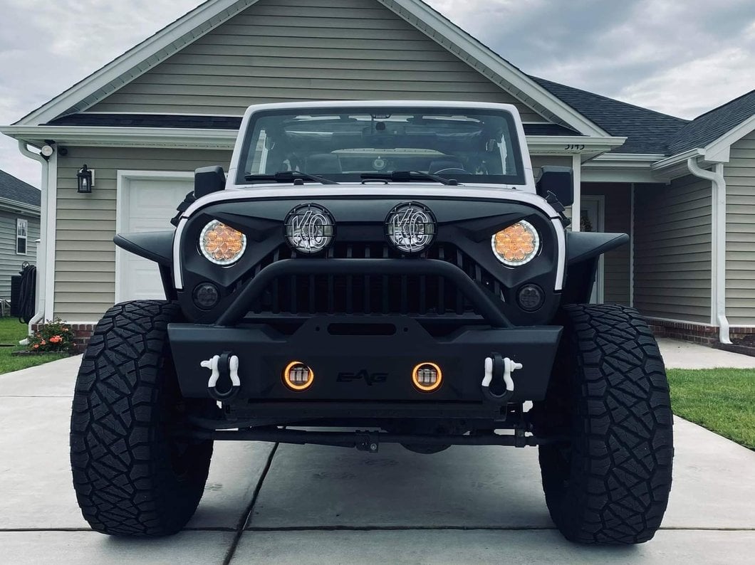 Raxiom Axial Series Halo LED Fog Lights; Amber (07-25 Jeep Wrangler JK & JL)