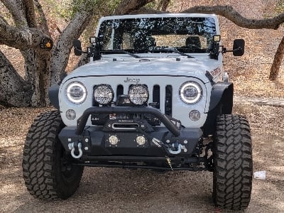 Raxiom Axial Series LED Headlights; Black Housing; Clear Lens (07-18 Jeep Wrangler JK)