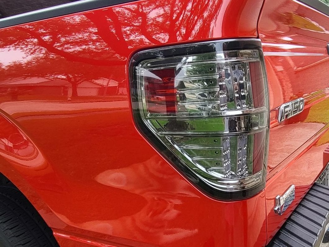 Raxiom LED Tail Lights; Black Housing; Smoked Lens (09-14 F-150 Styleside)