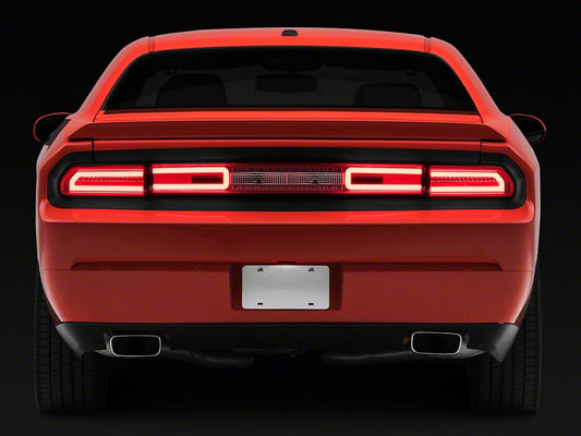 Raxiom LED Tail Lights; Chrome Housing; Red/Clear Lens (08-14 Challenger)
