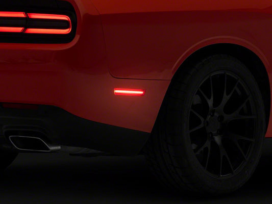 Raxiom Axial Series LED Side Marker Lights; Clear (15-23 Challenger, Excluding Widebody)