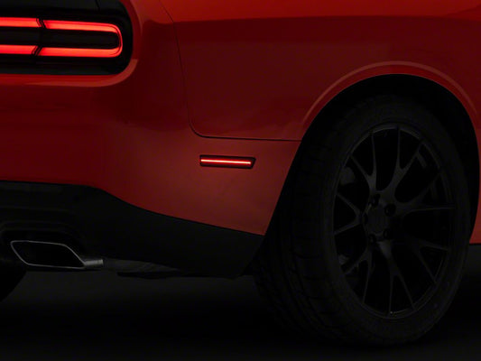 Raxiom Axial Series LED Side Marker Lights; Smoked (15-23 Challenger, Excluding Widebody)