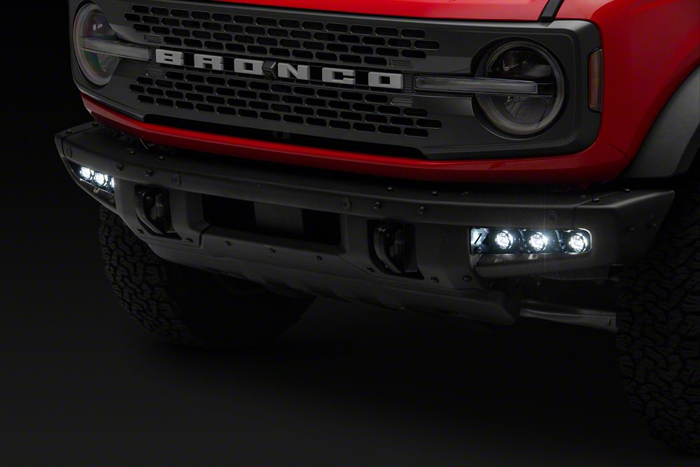 Raxiom Tri-Glo Bumper Mounted LED Fog Light Kit (21-25 Bronco w/ Modular Front Bumper)