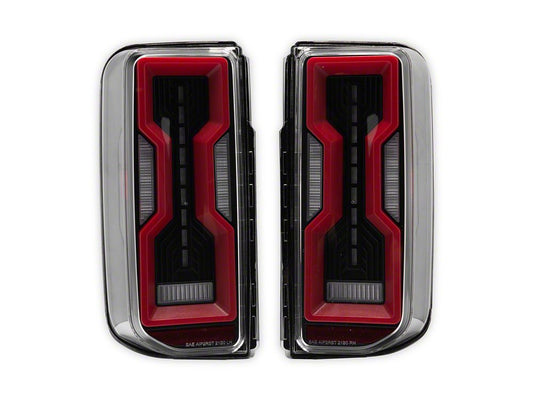 Raxiom Axial Series LED Tail Lights; Black Housing; Clear Lens (21-25 Bronco w/ Factory Halogen Tail Lights)