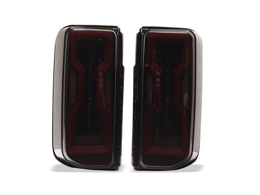 Raxiom Axial Series LED Tail Lights; Black Housing; Smoked Lens (21-25 Bronco w/ Factory Halogen Tail Lights)