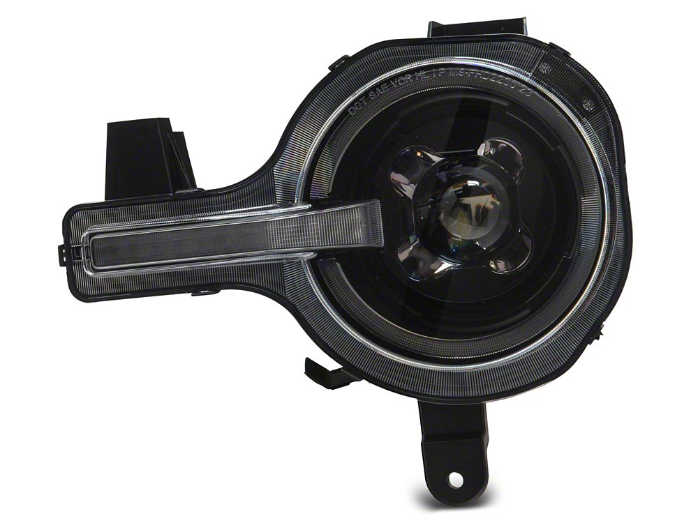 Raxiom LED Halo Headlights with White Backlight; Black Housing; Clear Lens (21-25 Bronco)