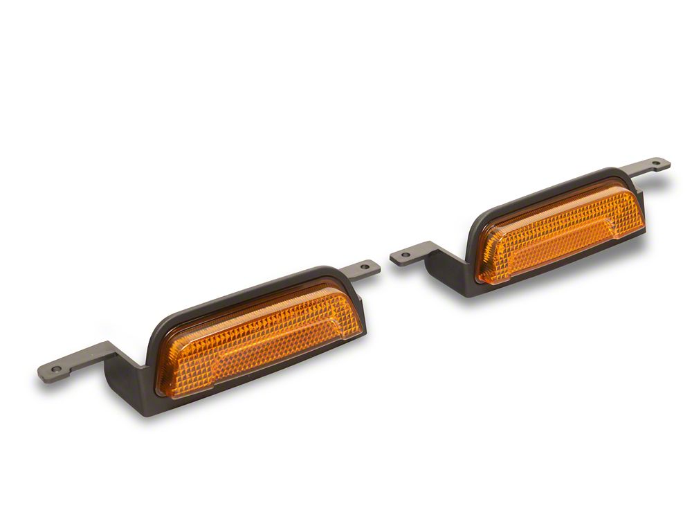 Raxiom LED Halo Headlights with Amber Backlight; Black Housing; Clear Lens (21-25 Bronco)