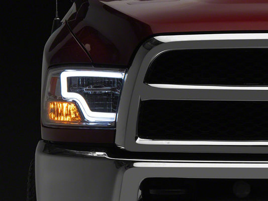 Raxiom Axial Series LED Headlights; Chrome Housing; Clear Lens (10-18 RAM 2500 w/ Factory Halogen Headlights)