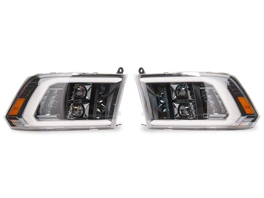 Raxiom LED Halo Surround Headlights; Black Housing; Clear Lens (10-18 RAM 2500)