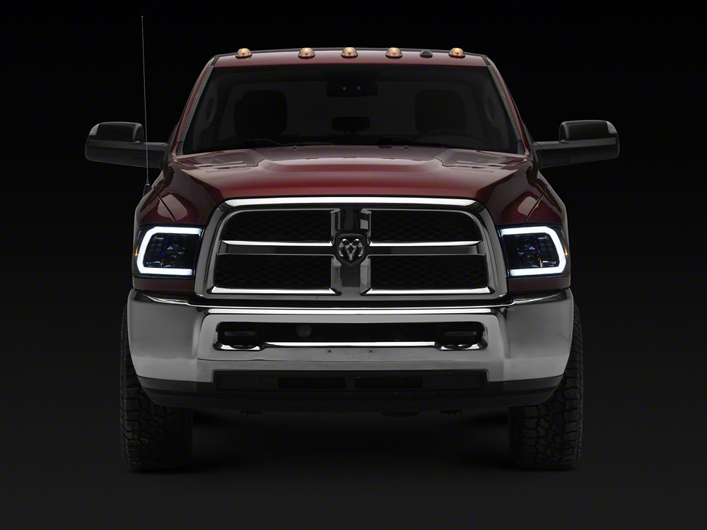 Raxiom LED Halo Surround Headlights; Black Housing; Clear Lens (10-18 RAM 2500)