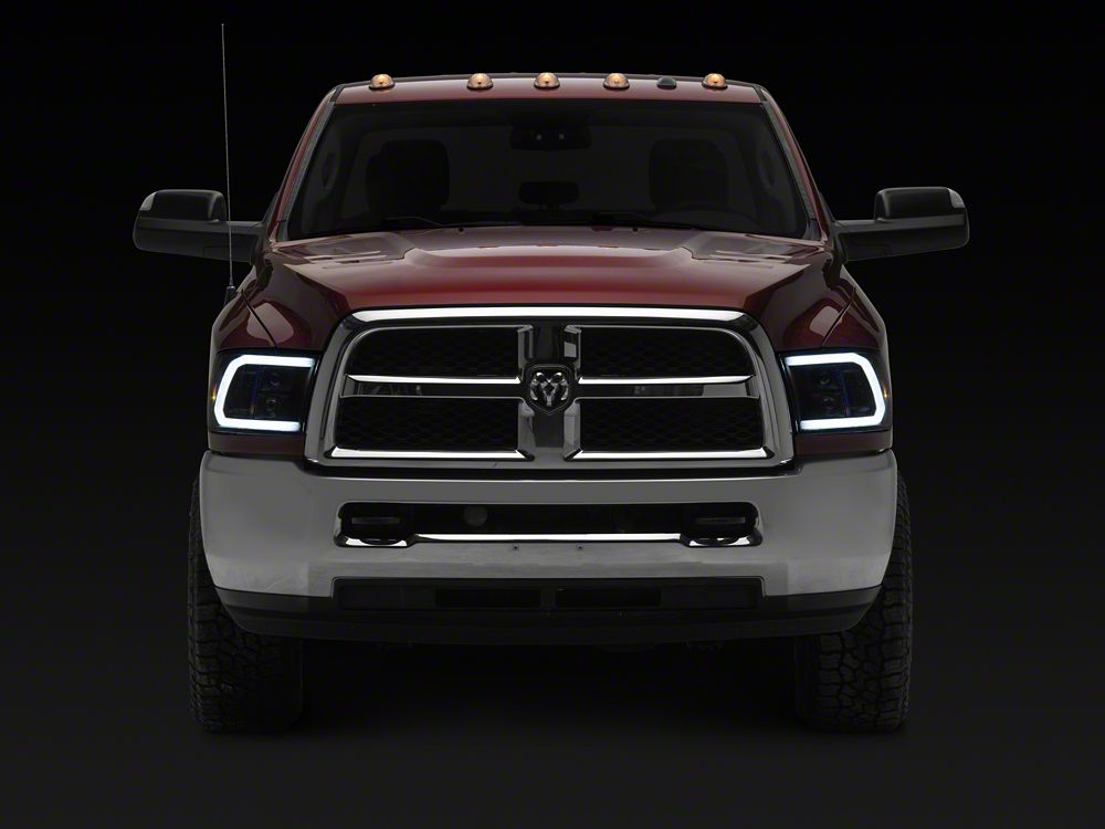 Raxiom LED Halo Surround Headlights; Black Housing; Clear Lens (10-18 RAM 2500)