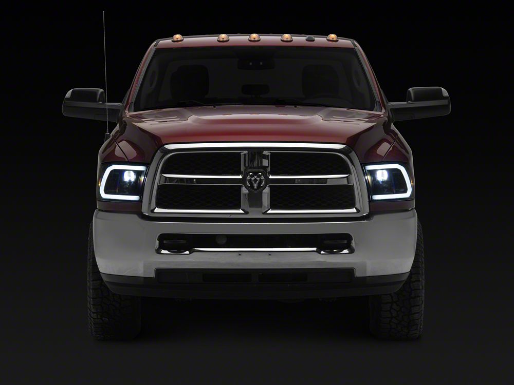 Raxiom LED Halo Surround Headlights; Black Housing; Clear Lens (10-18 RAM 2500)