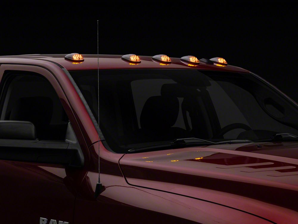 Raxiom Axial Series LED Cab Roof Clearance Lighting; Amber; Clear Lens (03-18 RAM 2500 w/ Factory Clearance Lights)