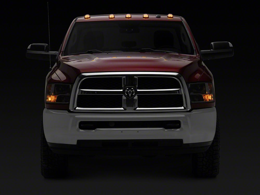 Raxiom Axial Series LED Cab Roof Clearance Lighting; Amber; Clear Lens (03-18 RAM 2500 w/ Factory Clearance Lights)