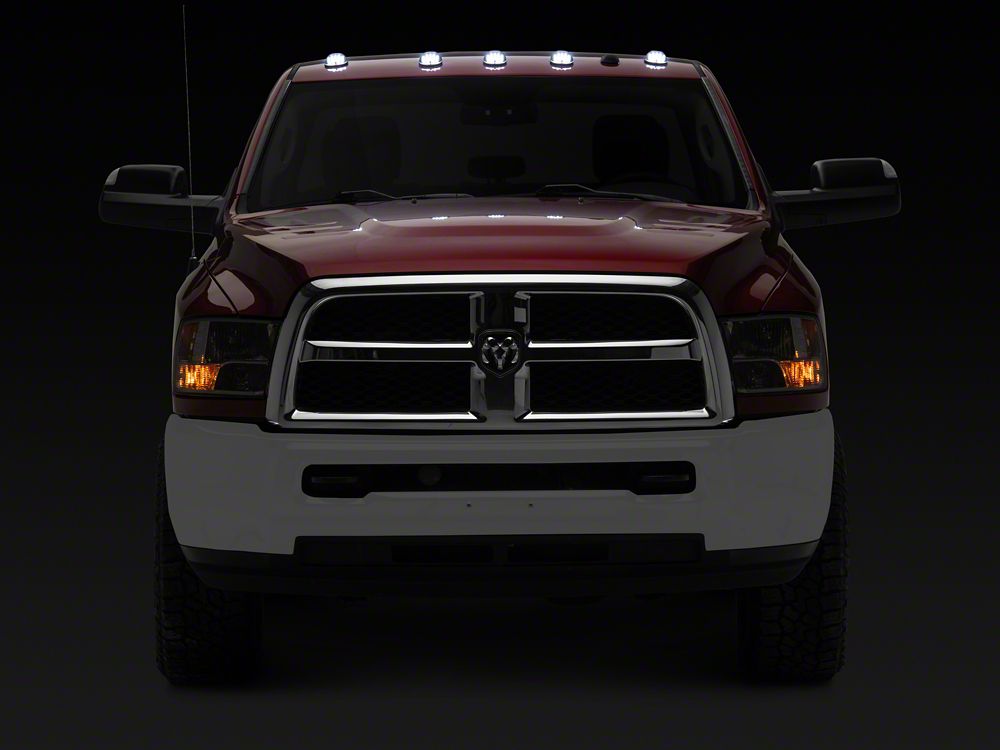 Raxiom Axial Series LED Cab Roof Clearance Lighting; White; Clear Lens (03-18 RAM 2500 w/ Factory Clearance Lights)