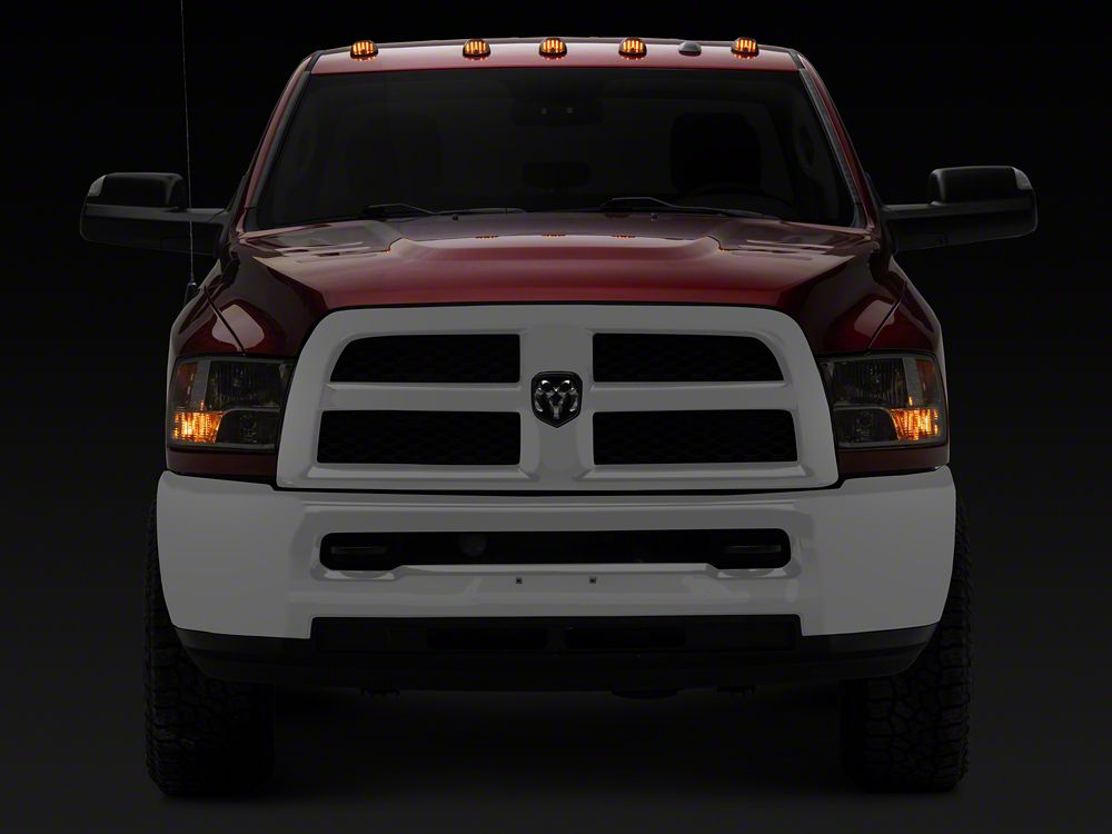 Raxiom Axial Series LED Cab Roof Clearance Lighting; Amber; Smoked Lens (03-18 RAM 2500 w/ Factory Clearance Lights)