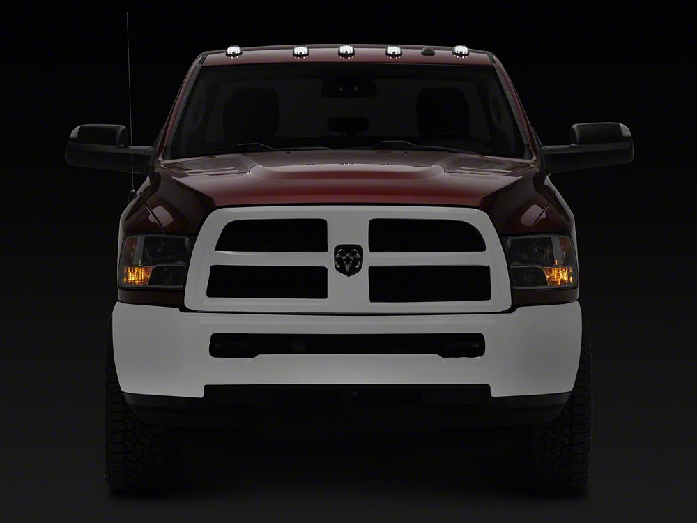 Raxiom Axial Series LED Cab Roof Clearance Lighting; White; Smoked Lens (03-18 RAM 2500 w/ Factory Clearance Lights)