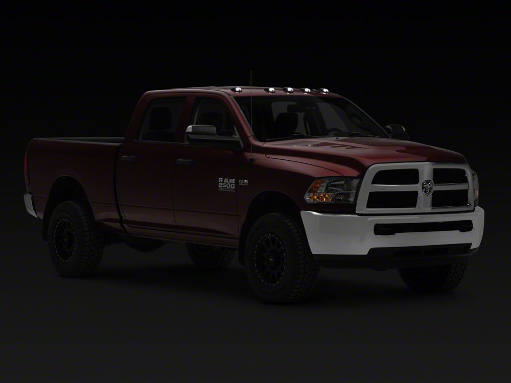 Raxiom Axial Series LED Cab Roof Clearance Lighting; White; Smoked Lens (03-18 RAM 2500 w/ Factory Clearance Lights)