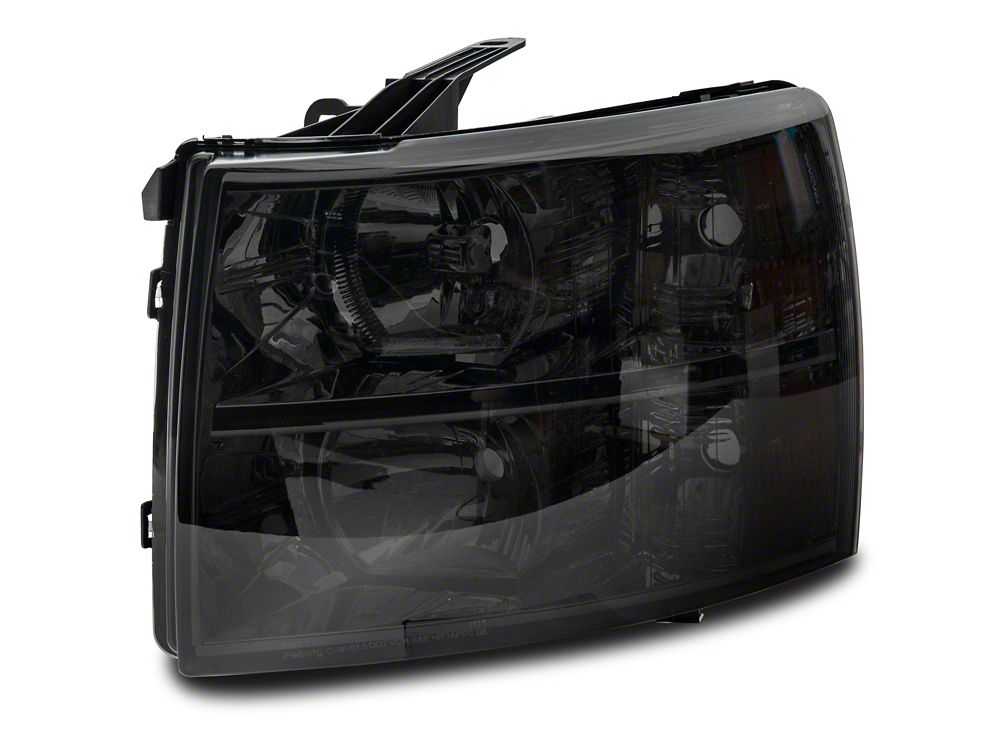 Raxiom Axial Series OEM Style Replacement Headlights; Chrome Housing; Smoked Lens (07-14 Silverado 2500 HD)