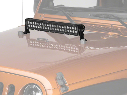 Raxiom 20-Inch Dual Row LED Light Bar; Flood/Spot Combo Beam (Universal; Some Adaptation May Be Required)
