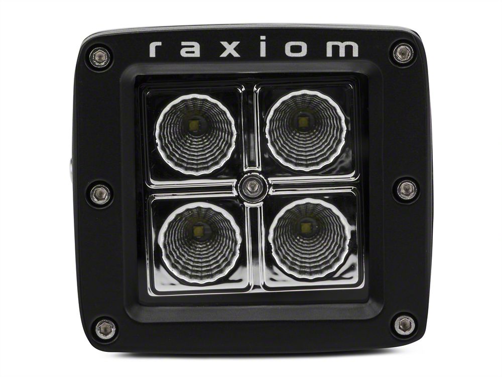 Raxiom 3-Inch Square 4-LED Off Road Light; Flood Beam (Universal; Some Adaptation May Be Required)