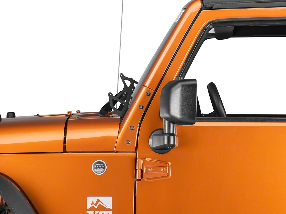 Raxiom Windshield Mounted Dual Light Brackets (07-18 Jeep Wrangler JK)