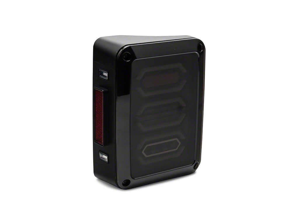 Raxiom LED Tail Lights; Black Housing; Smoked Lens (07-18 Jeep Wrangler JK)