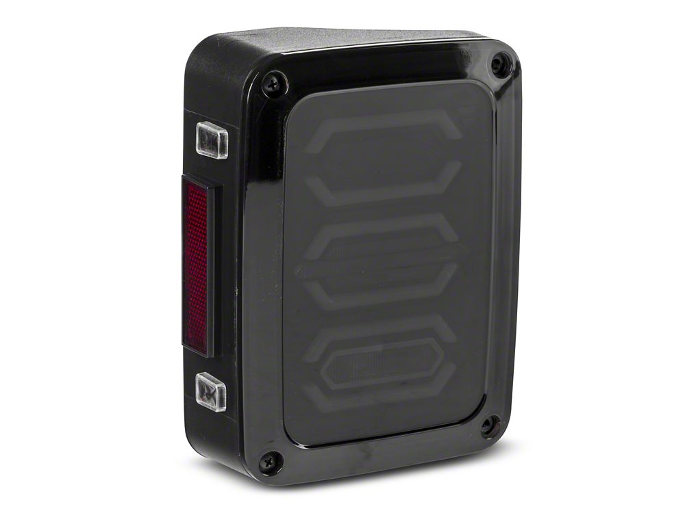 Raxiom LED Tail Lights; Black Housing; Smoked Lens (07-18 Jeep Wrangler JK)