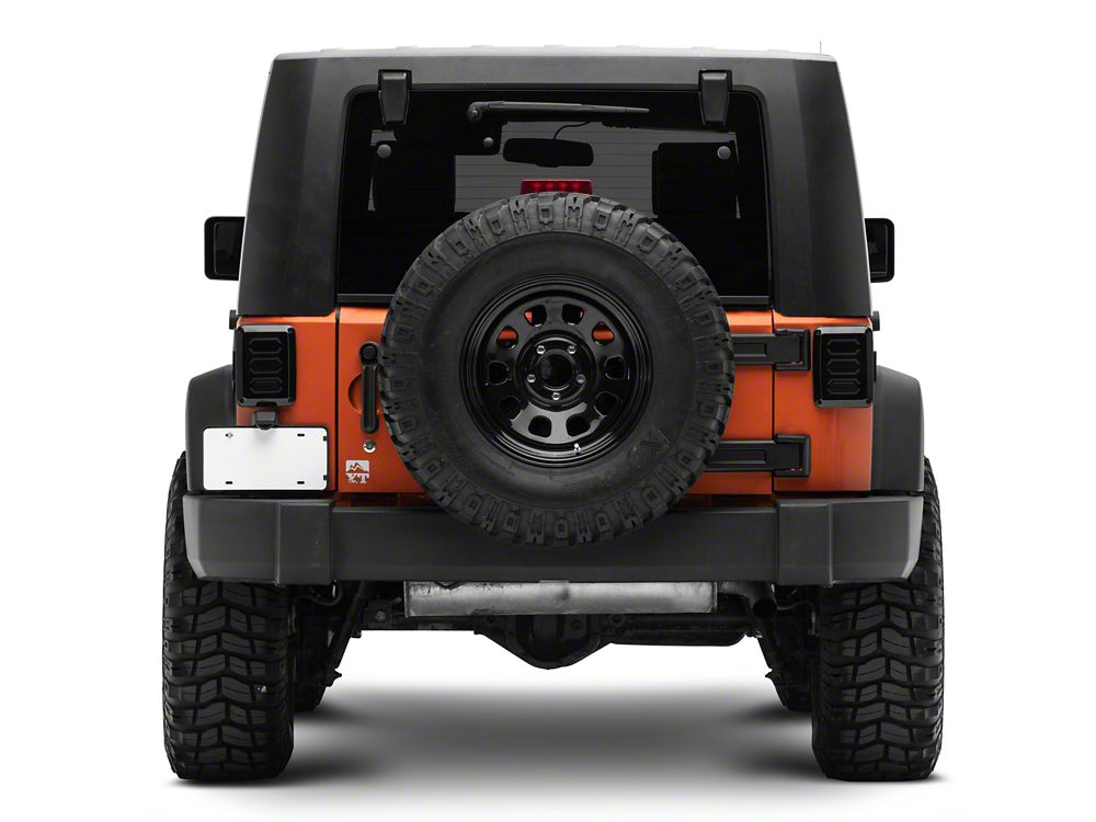 Raxiom LED Tail Lights; Black Housing; Smoked Lens (07-18 Jeep Wrangler JK)