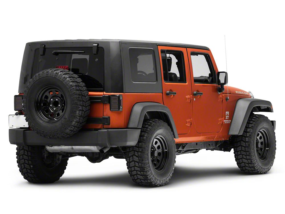 Raxiom LED Tail Lights; Black Housing; Smoked Lens (07-18 Jeep Wrangler JK)