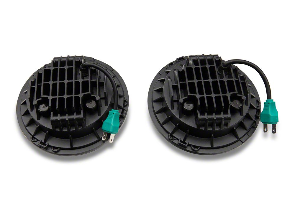 Raxiom Axial Series LED Daymaker Headlights; Black Housing; Clear Lens (97-18 Jeep Wrangler TJ & JK)