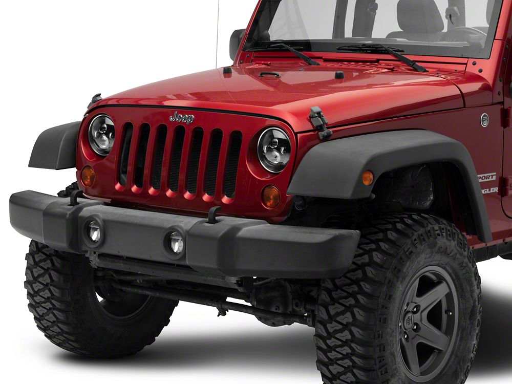 Raxiom Axial Series LED Daymaker Headlights; Black Housing; Clear Lens (97-18 Jeep Wrangler TJ & JK)