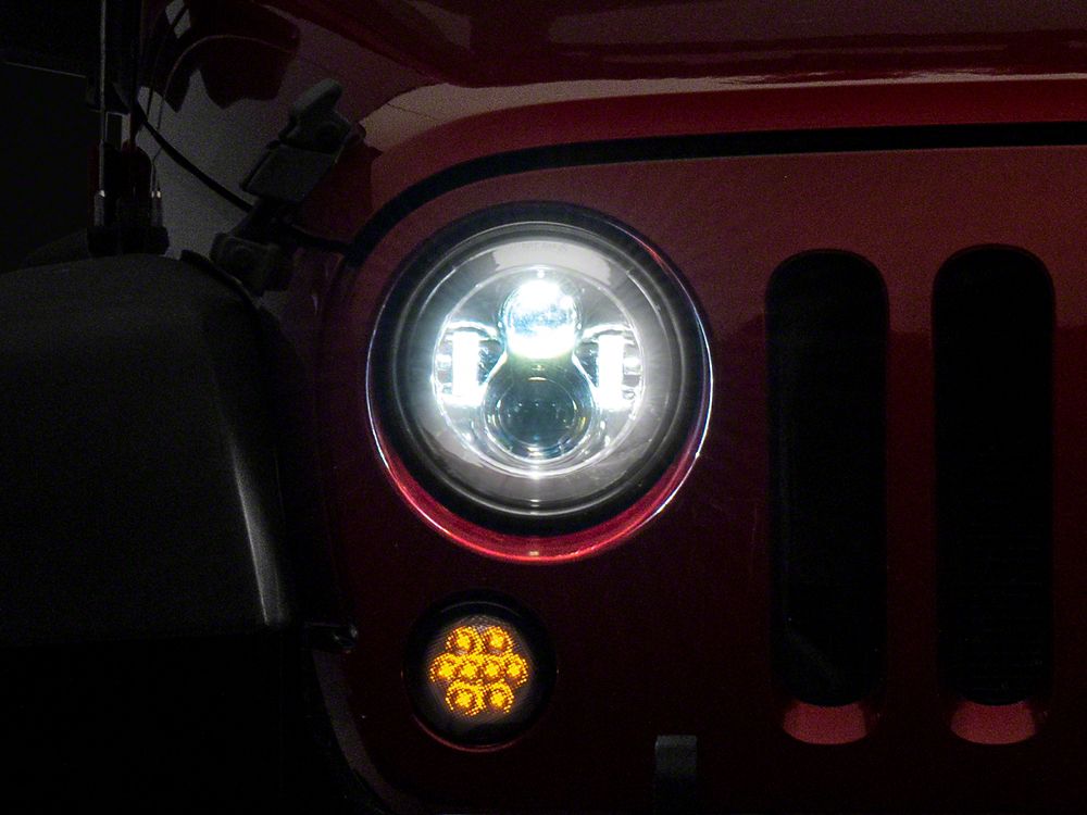 Raxiom Axial Series LED Daymaker Headlights; Chrome Housing; Clear Len