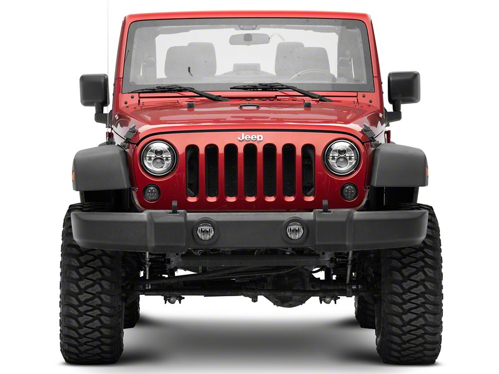 Raxiom Axial Series LED Daymaker Headlights; Chrome Housing; Clear Lens (97-18 Jeep Wrangler TJ & JK)