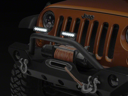 Raxiom 6-Inch Slim 6-LED Off-Road Light; Spot Beam (07-25 Jeep Wrangler JK & JL)