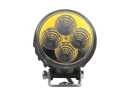 Raxiom Axial Series 3-Inch 4-LED Yellow Beam Round Light; Flood Beam (Universal; Some Adaptation May Be Required)