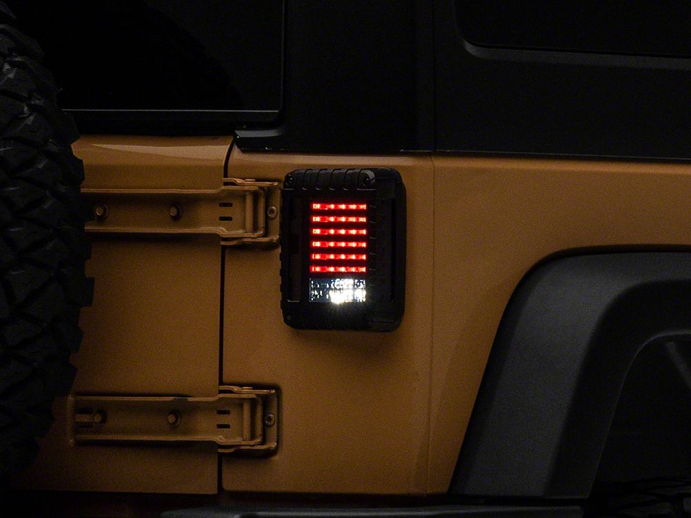 Raxiom LED Tail Lights; Black Housing; Smoked Lens (07-18 Jeep Wrangler JK)