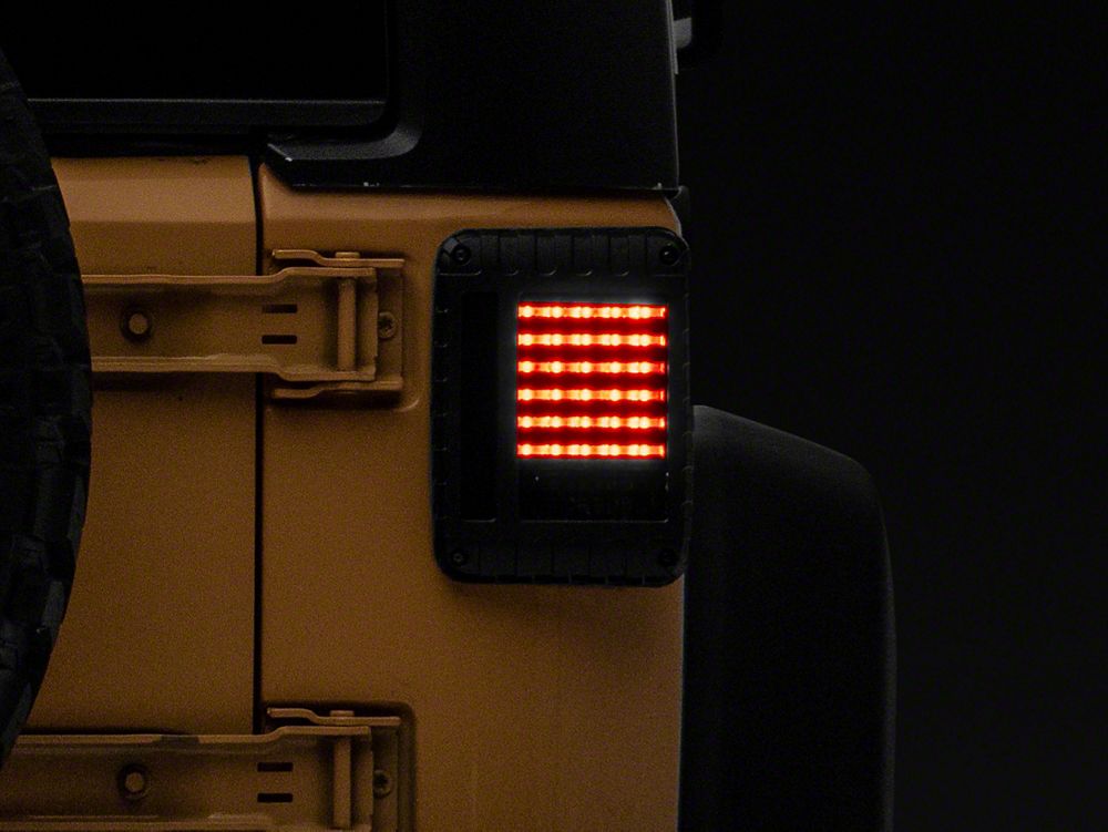 Raxiom LED Tail Lights; Black Housing; Smoked Lens (07-18 Jeep Wrangler JK)