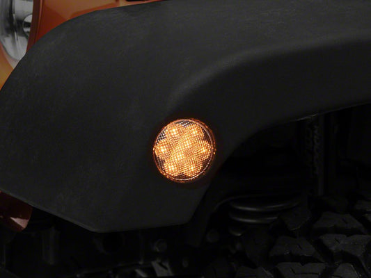 Raxiom Axial Series LED Side Marker Lights; Clear (07-18 Jeep Wrangler JK)