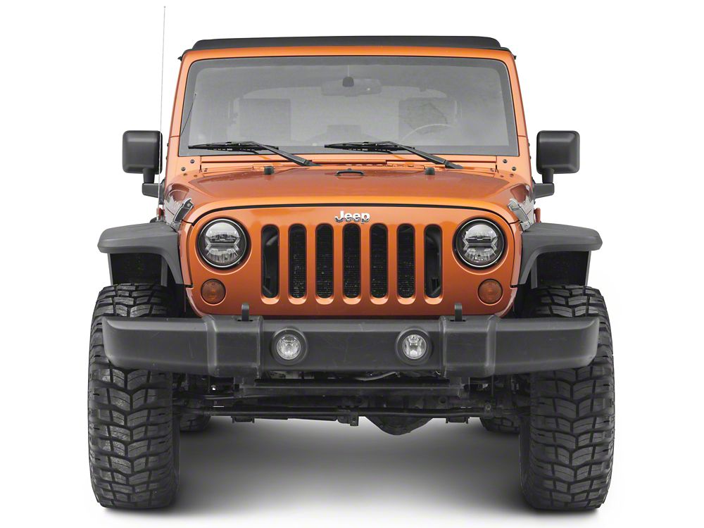 Raxiom LED Halo Headlights; Black Housing; Clear Lens (07-18 Jeep Wrangler JK)