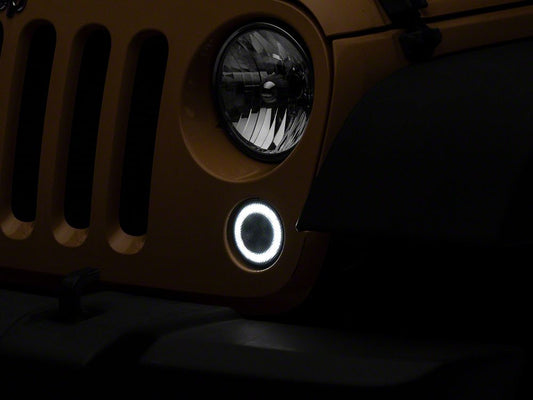 Raxiom Axial Series LED Turn Signals with Halo; Smoked (07-18 Jeep Wrangler JK)