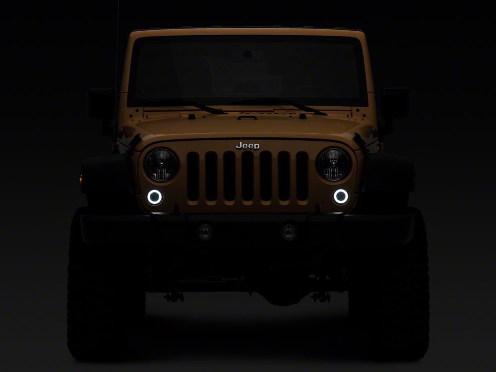 Raxiom Axial Series LED Turn Signals with Halo; Smoked (07-18 Jeep Wrangler JK)